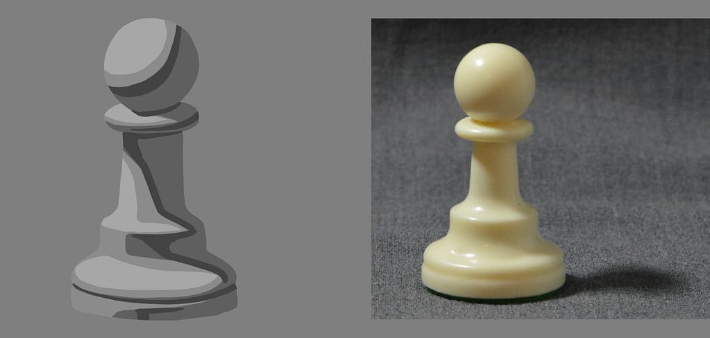 Demonstration of grouping the brightness of the subject into five values.