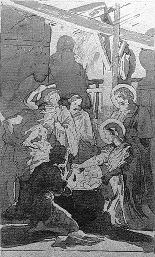 Value study by William-Adolphe Bouguereau where the values simplified into groups.