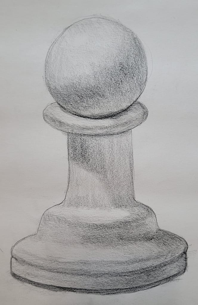 Conte rendering of my object
